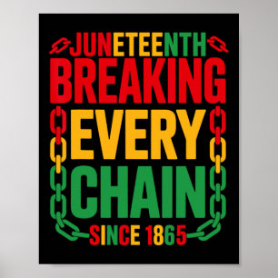 Breaking Every Chain Since 1865 Juneteenth Women M Poster