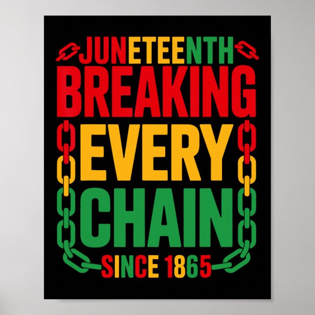 Breaking Every Chain Since 1865 Juneteenth Women M Poster (Front)