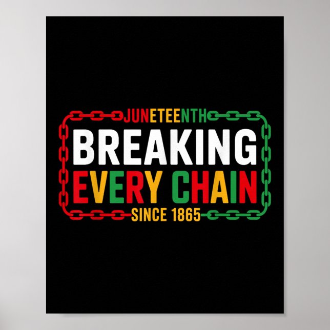 Breaking Every Chain Since 1865 Juneteenth Women M Poster (Front)