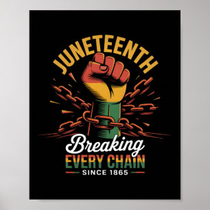 Breaking Every Chain Since 1865 Juneteenth Women M Poster