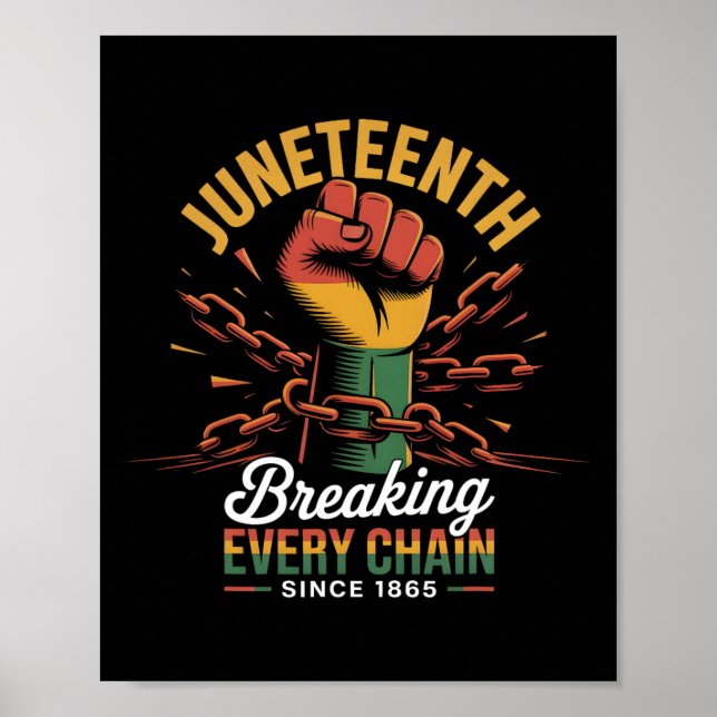 Breaking Every Chain Since 1865 Juneteenth Women M Poster (Front)