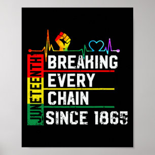 Breaking Every Chain Since 1865 Junzeenth Black Hi Poster
