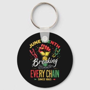 Breaking Every Chain Since 1865 Women Men Juneteen Key Ring