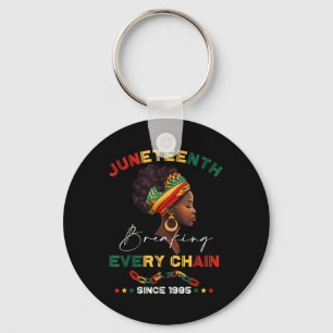 Breaking Every Chain Since 1865 Women Men Juneteen Key Ring