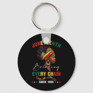 Breaking Every Chain Since 1865 Women Men Juneteen Key Ring