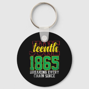 Breaking Every Chain Since 1865 Women Men Juneteen Key Ring