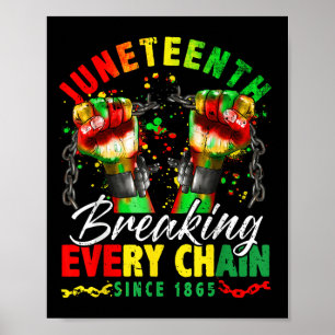 Breaking Every Chain Since 1865 Women Men Juneteen Poster