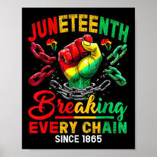 Breaking Every Chain Since 1865 Women Men Juneteen Poster