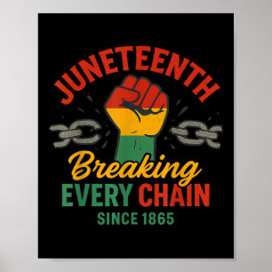 Breaking Every Chain Since 1865 Women Men Juneteen Poster