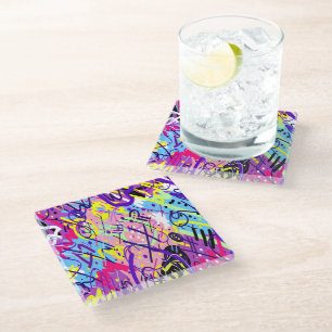 Breaking Free: Abstract Art  Glass Coaster