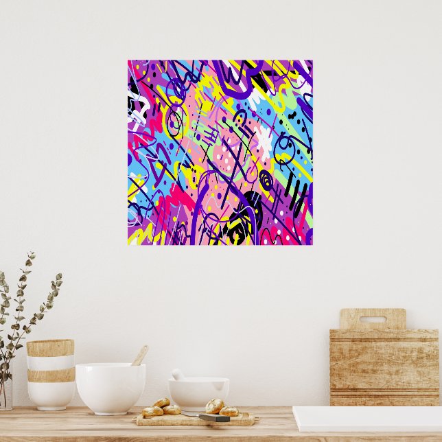 Breaking Free: Abstract Art  Poster (Kitchen)