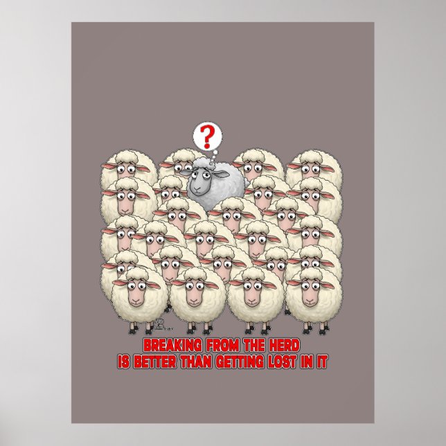 BREAKING FROM THE HERD IS BETTER THAN GETTING LOST POSTER (Front)