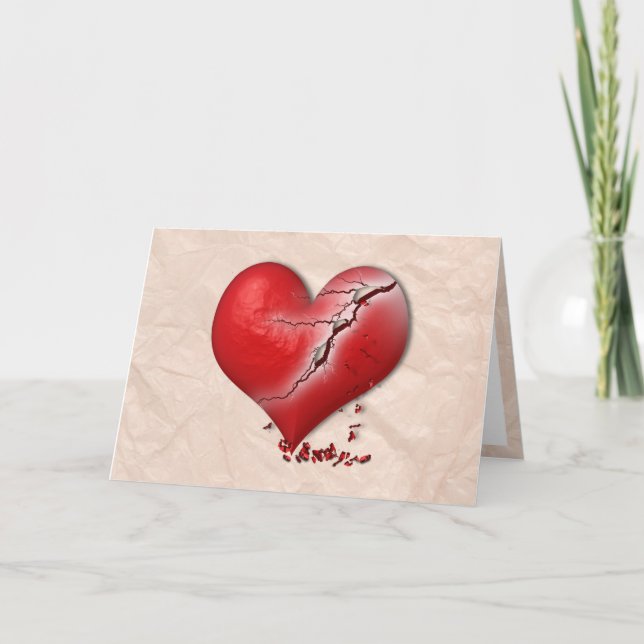 Breaking Heart Holiday Card (Front)