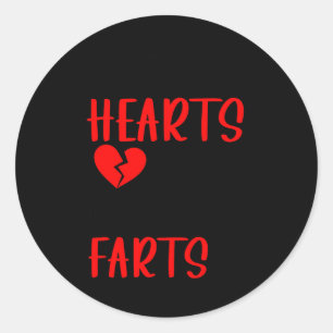 Breaking Hearts And Blasting Farts Valentines Day Classic Round Sticker