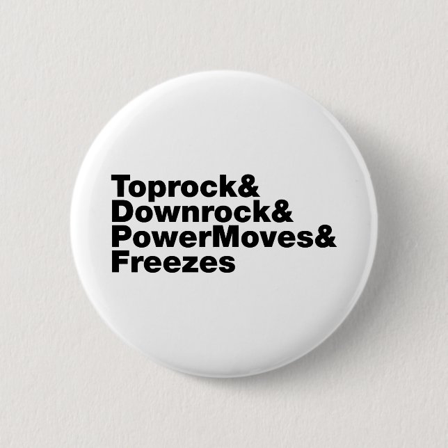 Breaking Moves (Breakdancing) 6 Cm Round Badge (Front)