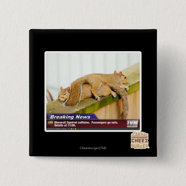 Breaking News 15 Cm Square Badge (Front)