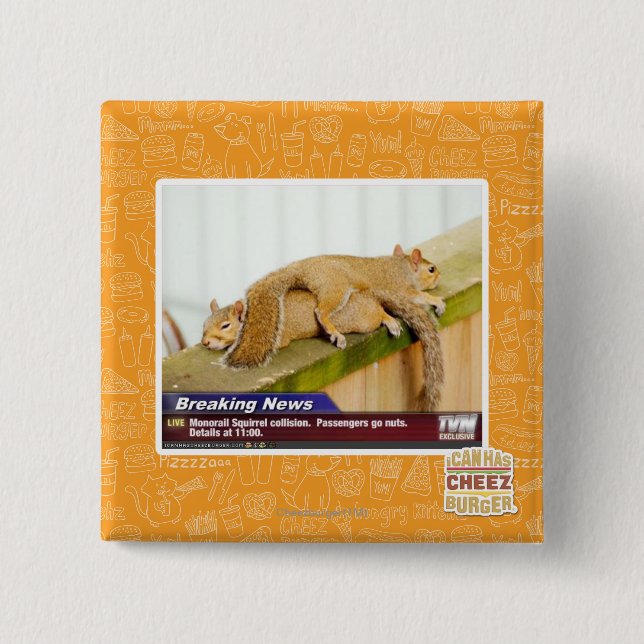 Breaking News 15 Cm Square Badge (Front)