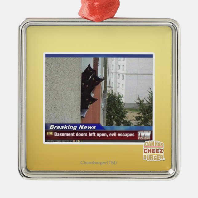 Breaking News 2 Metal Tree Decoration (Front)