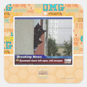 Breaking News 2 Square Sticker