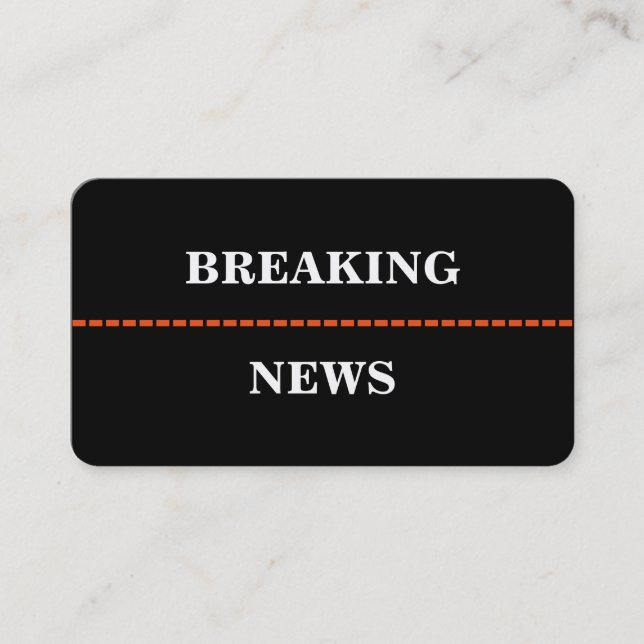 Breaking News Business Card (Front)