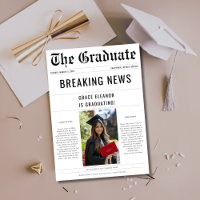 Breaking News Graduation 2025 Newspaper Photo
