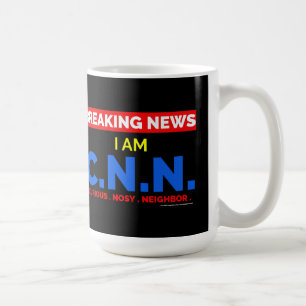 Breaking News: I am Curious Nosy Neighbour Coffee Mug