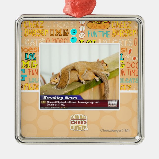 Breaking News Metal Tree Decoration (Front)