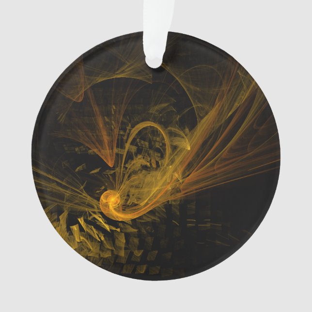 Breaking Point Abstract Art Acrylic Circle Ornament (Front)