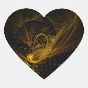 Breaking Point Abstract Art Heart Sticker