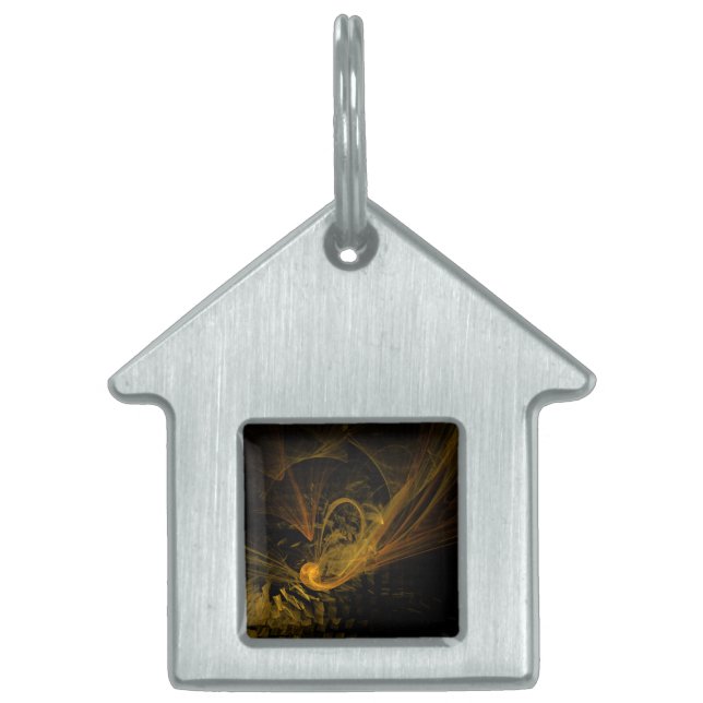 Breaking Point Abstract Art House Pet Name Tag (Front)