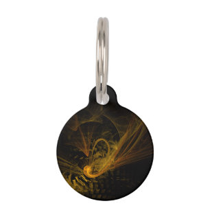 Breaking Point Abstract Art Round Pet Tag
