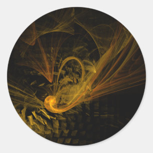 Breaking Point Abstract Art Round Sticker