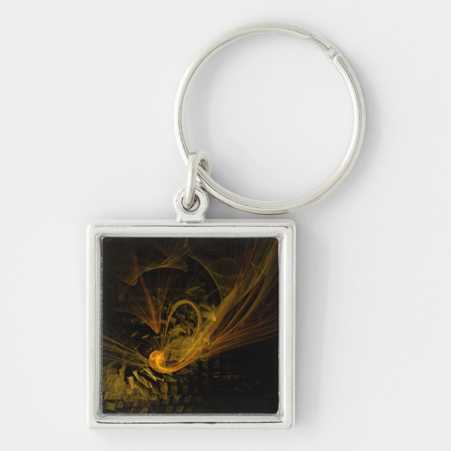 Breaking Point Abstract Art Small Key Ring (Front)