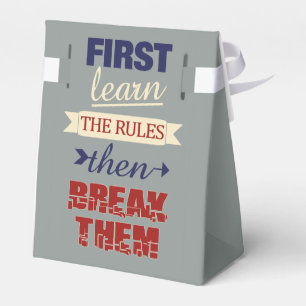 Breaking Rules custom favour box