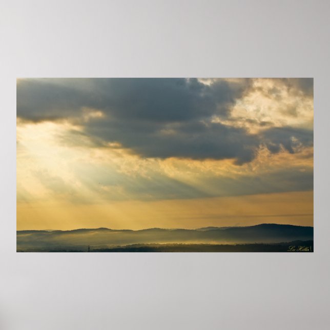 Breaking Storm Sunrise Ouachita Mountains Posters (Front)