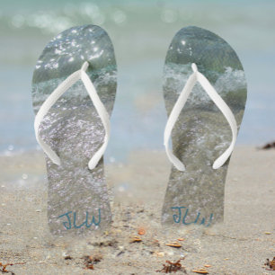 Breaking Surf with Initials Thongs