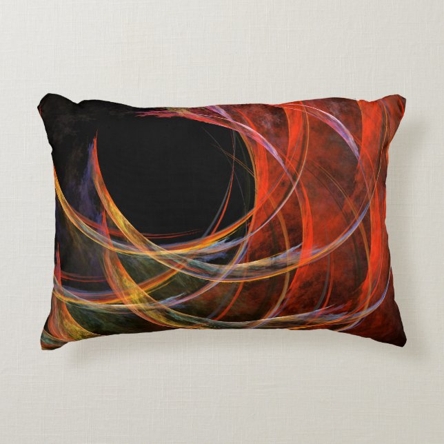 Breaking the Circle Abstract Art Accent Pillow (Front)