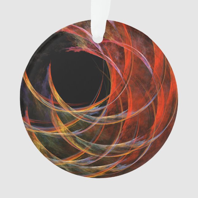 Breaking the Circle Abstract Art Acrylic Circle Ornament (Front)