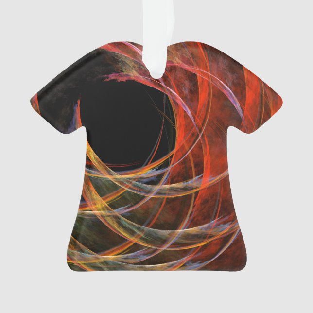 Breaking the Circle Abstract Art Acrylic Shirt Ornament (Front)