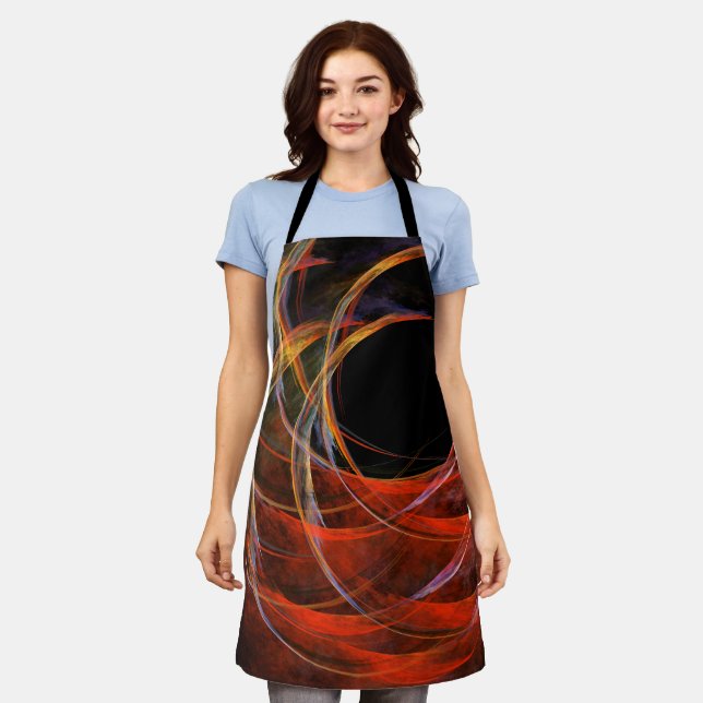 Breaking the Circle Abstract Art Apron (Worn)