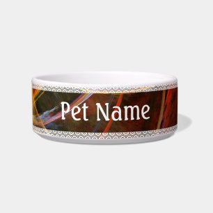 Breaking the Circle Abstract Art Cat Bowl