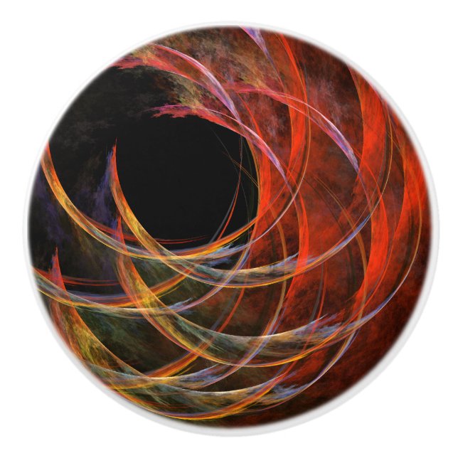 Breaking the Circle Abstract Art Ceramic Knob (Front)