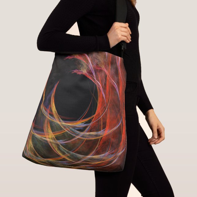 Breaking the Circle Abstract Art Cross Body Crossbody Bag (Close Up)