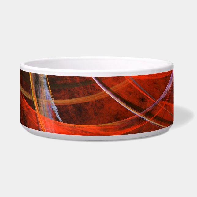 Breaking the Circle Abstract Art Dog Bowl (Front)