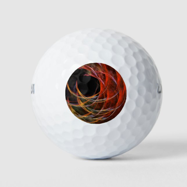 Breaking the Circle Abstract Art Golf Balls (Front)