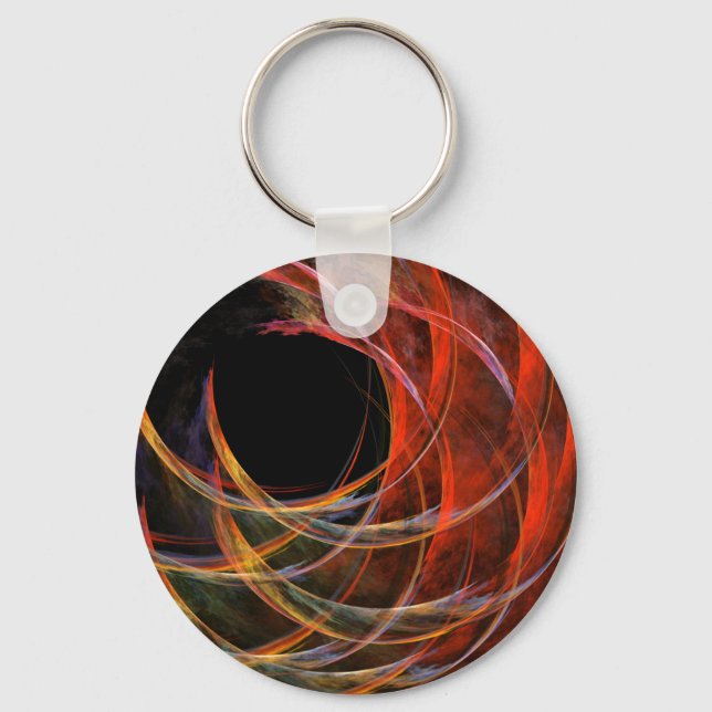 Breaking the Circle Abstract Art Keychain (Front)