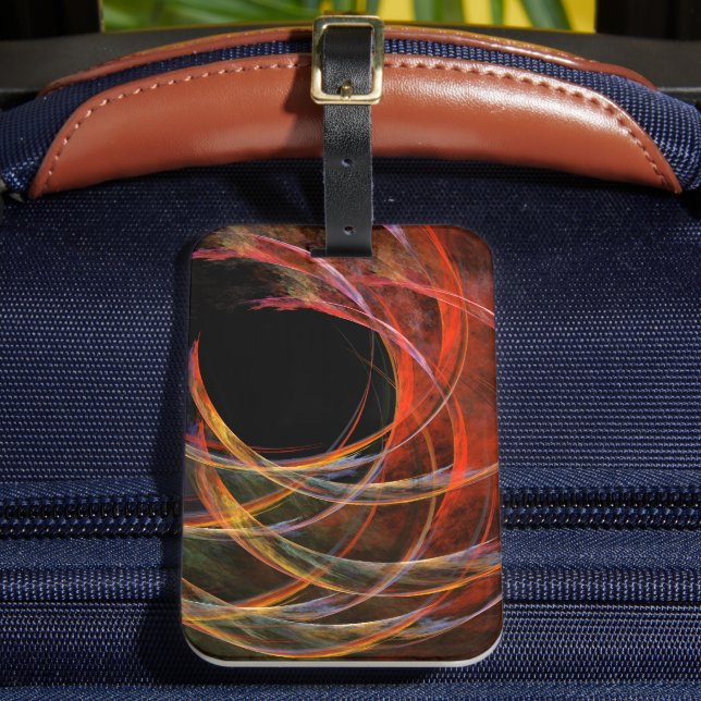 Breaking the Circle Abstract Art Luggage Tag (Front Insitu 2)