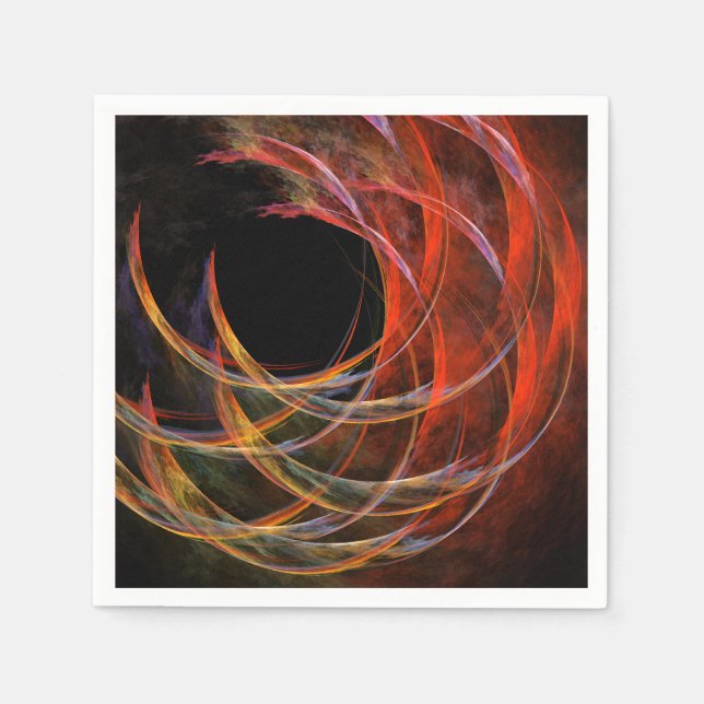 Breaking the Circle Abstract Art Napkin (Front)