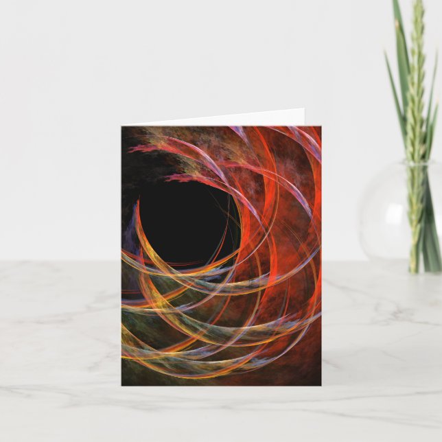 Breaking the Circle Abstract Art Note Card (Front)