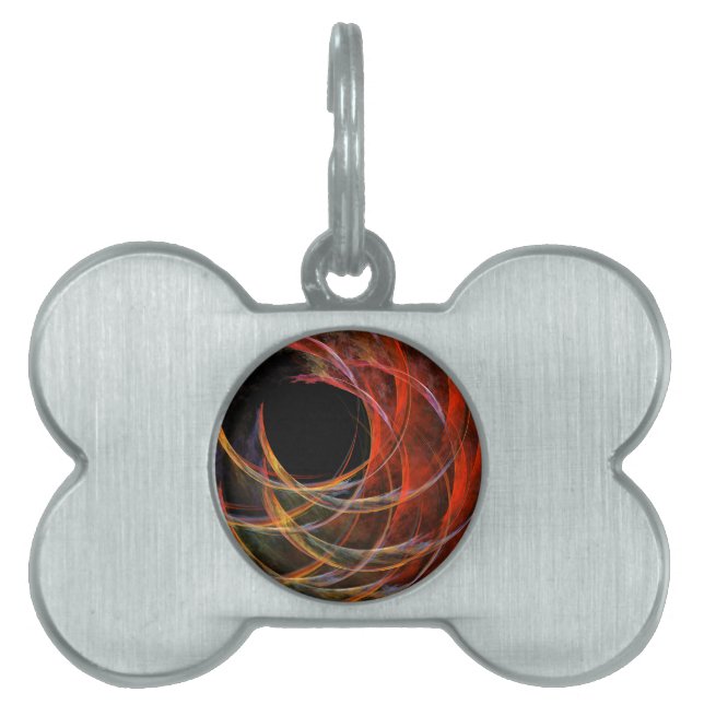 Breaking the Circle Abstract Art Pet ID Tag (Front)